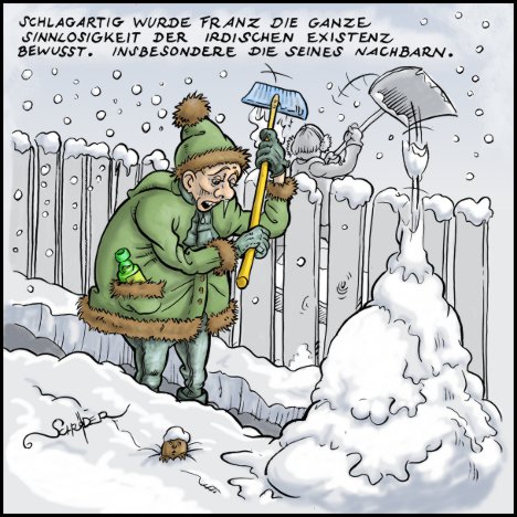Diese Seiten beinhalten alle möglichen Bilder zum lachen und lächeln. Gezeichnete und colorierte Originale von Joachim Schröder. Die Bilder umfassen Comics Cartoons Karikaturen Zeichnungen lustig, lustige, lachen, zum totlachen, einfach crazy fun picture bilder download look get like over18-pictures. laughing  happiness  happy caricature cartoon cartoons joke jest enjoy jokes fool, for a lark. Just for Fun!